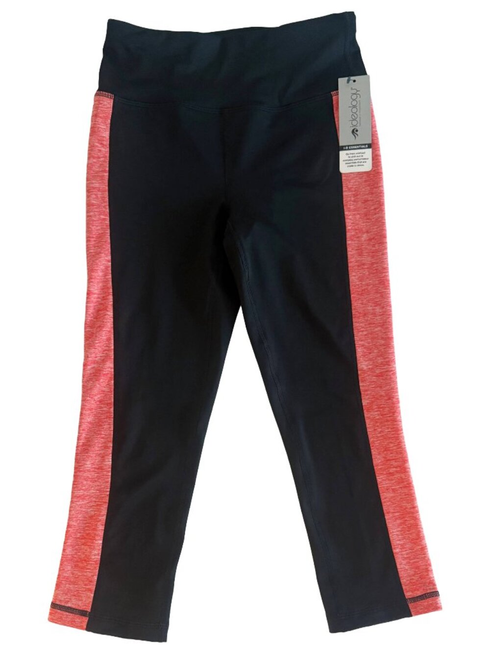 Ideology Black & Orange Colorblock Athletic‎ Leggings XS